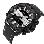 NAVIFORCE 9114 Waterproof Trendy Quartz Movement Men's Watch – Dial Color: White, Strap Color: Black – Thumbnail 2