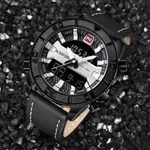 NAVIFORCE 9114 Waterproof Trendy Quartz Movement Men's Watch – Dial Color: White, Strap Color: Black – Thumbnail 3