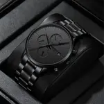 Nibosi 2588 Luxury Stainless Steel Waterproof Men's Watch – Dial Color: Black, Strap Color: Black – Thumbnail 4