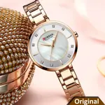 Curren 9051 Stainless Steel Waterproof Watch For Women – Dial Color: White, Strap Color:  Brown  – Thumbnail 2