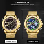 Naviforce NF9172 Stainless Steel Dual Movement Fashion and Casual Men's Watch – Dial Color: Black, Strap Color: Silver – Thumbnail 3