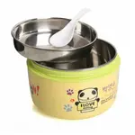 QQ 800ml 2-Layer Stainless Steel Insulated Tiffin Lunch Box with Spoon – Color: Yellow – Thumbnail 2