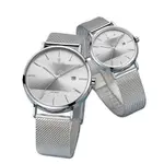 Naviforce NF3008 High Quality Stainless Steel Classic Quartz Fashion Couple's Watch – Dial Color: Silver, Strap Color: Silver – Thumbnail 2