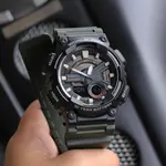 Casio AEQ-110W-1A2V Youth Telememo World Time Analog-Digital Sports Watch  – Dial Color: Black, Strap Color: Green  – Thumbnail 5