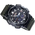 Casio AEQ-110W-1A2V Youth Telememo World Time Analog-Digital Sports Watch  – Dial Color: Black, Strap Color: Green  – Thumbnail 3