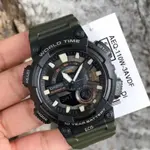 Casio AEQ-110W-1A2V Youth Telememo World Time Analog-Digital Sports Watch  – Dial Color: Black, Strap Color: Green  – Thumbnail 6