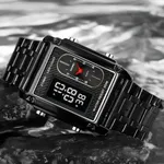 SKMEI 1868 Multiple Time Digital Analog Men's Watch – Dial Color: Black, Strap Color: Black – Thumbnail 5