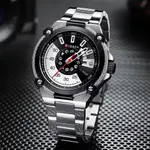 Curren 8345 Luxury Design Stainless Steel Analog Men's Watch – Dial Color: White, Strap Color: Silver – Thumbnail 3