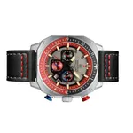Naviforce 8057 High Quality Genuine Leather Straps Chronograph Men's Watch – Dial Color: Red, Strap Color: Red – Thumbnail 2