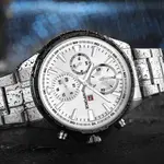 Naviforce NF9089 Stainless Steel Chronograph Multifunctional Classic Men's Watch – Dial Color: White, Strap Color: Silver – Thumbnail 5