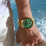 Curren 8426 Stainless Steel Analog Simple Classic Men's Watch – Dial Color: Green, Strap Color: Gold – Thumbnail 4