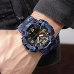 SKMEI 1520 Multifunction LED Light Waterproof Sport Men's Watch – Dial Color: Black, Strap Color: Blue – Thumbnail 4