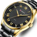Curren 8409 Roman Number With Stainless Steel Analog Men's Watch – Dial Color: Black, Strap Color: Black – Thumbnail 3
