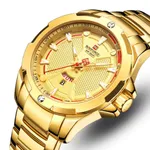 NAVIFORCE NF9161 Stainless Steel Analog Men's Watch – Dial Color: Gold, Strap Color: Gold  – Thumbnail 2