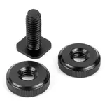 1/4 Inch Double Nut Cold Shoe Tripod Mount to Flash Hot Shoe Screw Adapter – Thumbnail 4