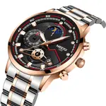Nibosi 2503 High Quality Stainless Steel Multifunctional Classic Men's Watch – Dial Color: Brown, Strap Color:  Brown  – Thumbnail 2