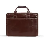 Genuine Cow Leather Laptop Corporate Design Official Bag – Color: Brown – Thumbnail 3