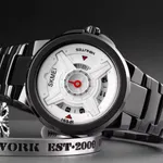 SKMEI 1699 Quartz Luxury Brand Creative Men's Watch – Dial Color: White, Strap Color: Black – Thumbnail 3