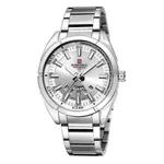 Naviforce NF9038 Luxury Quartz Stailness Steel Men's Watch – Dial Color: Silver, Strap Color: Silver – Thumbnail 1