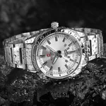 Naviforce NF9038 Luxury Quartz Stailness Steel Men's Watch – Dial Color: Silver, Strap Color: Silver – Thumbnail 4