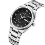 Naviforce NF8030 Military Stainless Steel Quartz Analog Men’s Watch – Dial Color: Black, Strap Color: Silver – Thumbnail 3