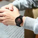 CRRJU 2150 Black Mesh Stainless Steel Ultra Slim Modern Fashion Men's Watch – Dial Color: Red, Strap Color: Black – Thumbnail 2