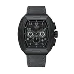 Naviforce 8053 High Quality Genuine Leather Straps Chronograph Men's Watch – Dial Color: Black, Strap Color: Black – Thumbnail 1