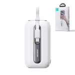 Joyroom JR-L012 Colorful Series LED Digital Display Dual Cables Power Bank – Color: White – Thumbnail 2