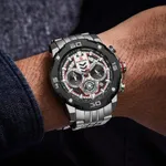 NAVIFORCE NF9175 Stainless Steel Chronograph Men's Watch – Dial Color: Silver, Strap Color: Silver – Thumbnail 5