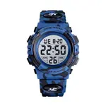 SKMEI 1548 Digital Camouflage PU Leather Luminous Sporty Kid's Watch – Dial Color: Black, Strap Color: Blue – Thumbnail 1