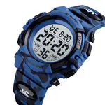 SKMEI 1548 Digital Camouflage PU Leather Luminous Sporty Kid's Watch – Dial Color: Black, Strap Color: Blue – Thumbnail 2