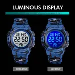 SKMEI 1548 Digital Camouflage PU Leather Luminous Sporty Kid's Watch – Dial Color: Black, Strap Color: Blue – Thumbnail 3