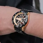 NAVIFORCE NF8018 Stainless Steel Chronograph Man's Watch – Dial Color: Rose, Strap Color: Black – Thumbnail 4