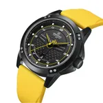 Naviforce NF8031 Dynamic Racing 3ATM Waterproof Men's Watch – Dial Color: Black, Strap Color: Yellow – Thumbnail 2