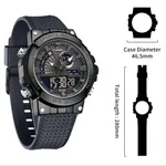 NAVIFORCE NF9219 Luxury Fashion Quartz Analog Digital Men's Watch – Dial Color: Black, Strap Color: Grey – Thumbnail 5