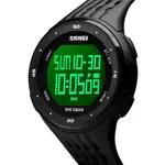 SKMEI 1219 Digital Stylish Silicone Strap Sporty Men's Watch – Dial Color: Black, Strap Color: Black – Thumbnail 2