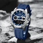 Naviforce 9223 Stainless Steel Dual Movement Military Sport Men's Watch – Dial Color: Blue, Strap Color: Blue – Thumbnail 2