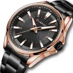 Curren 8424 Luxury Stainless Steel Quartz Casual Fashion Men's Watch – Dial Color: Brown, Strap Color: Black – Thumbnail 3