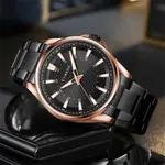 Curren 8424 Luxury Stainless Steel Quartz Casual Fashion Men's Watch – Dial Color: Brown, Strap Color: Black – Thumbnail 4