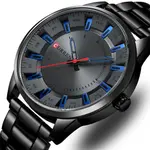 Curren 8406 Luxury Stainless Steel Quartz Casual Fashion Men's Watch – Dial Color: Black, Strap Color: Black – Thumbnail 3