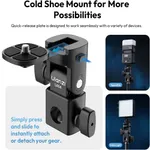 Ulanzi LA04 Universal Light Stand Adapter with 1/4" Cold Shoe Mount – Thumbnail 3