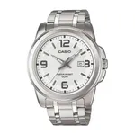 Casio MTP-1314D-7AVDF White Dial Chain Men's Watch – Dial Color: White, Strap Color: Silver – Thumbnail 1