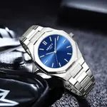 Nibosi 2520 Polygon Waterproof & Stainless Steel Strap Men's Watch – Dial Color: Black, Strap Color: Silver – Thumbnail 3