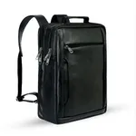 100% Genuine Cow Leather Unique Smart & Stylish 3 in 1 Backpack – Color: Black – Thumbnail 2