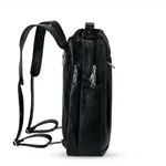 100% Genuine Cow Leather Unique Smart & Stylish 3 in 1 Backpack – Color: Black – Thumbnail 3