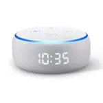 Amazon Echo Dot 3rd Gen Chromecast Mini Speaker – With Clock – Color: White – Thumbnail 2
