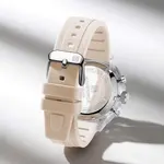 Naviforce NF7109 Fumed Silica Strap Dual Display Transparent LCD Fashion Women's Watch – Dial Color: White, Strap Color: White – Thumbnail 5