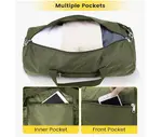 Vorspack 28 Inches Foldable & Lightweight Gym Bag for Men – Color: Green – Thumbnail 2