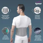 Tynor A-05 Lumbar Sacral Belt for Lower Back Support – Color: Grey, Size: S – Thumbnail 4