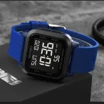 SKMEI 1894 Multifunction Waterproof Sport Digital LED Men's Watch – Dial Color: Black, Strap Color: Blue – Thumbnail 3